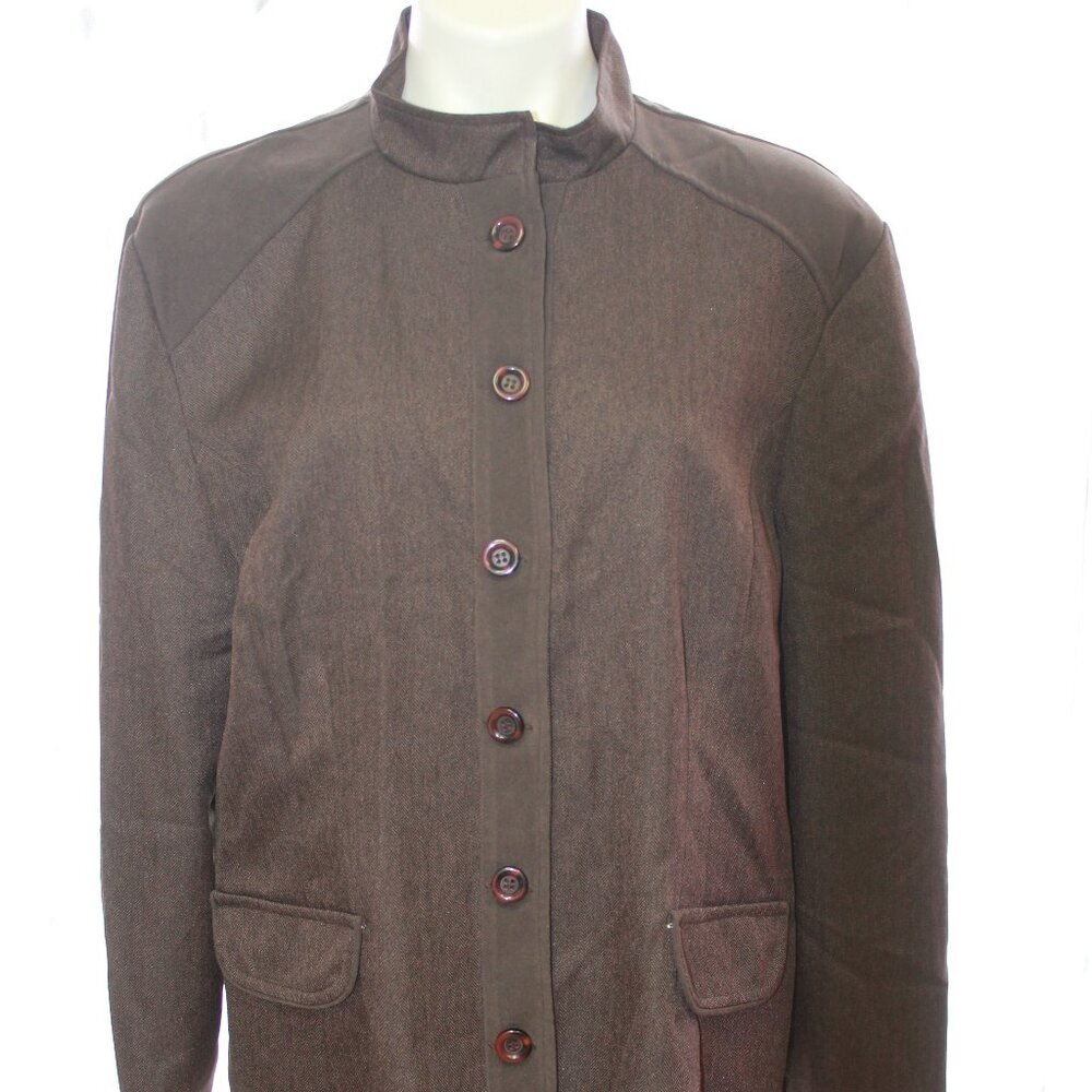 #517 Sag Harbor Brown Dress Jacket Size 18